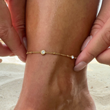 TRIO CRYSTAL ANKLET
