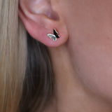 BUTTERFLY METAL STUD EARRINGS