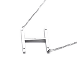 IOAKU-Letter-Necklace-H-Silver
