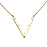 IOAKU-Letter-Necklace-V-Gold