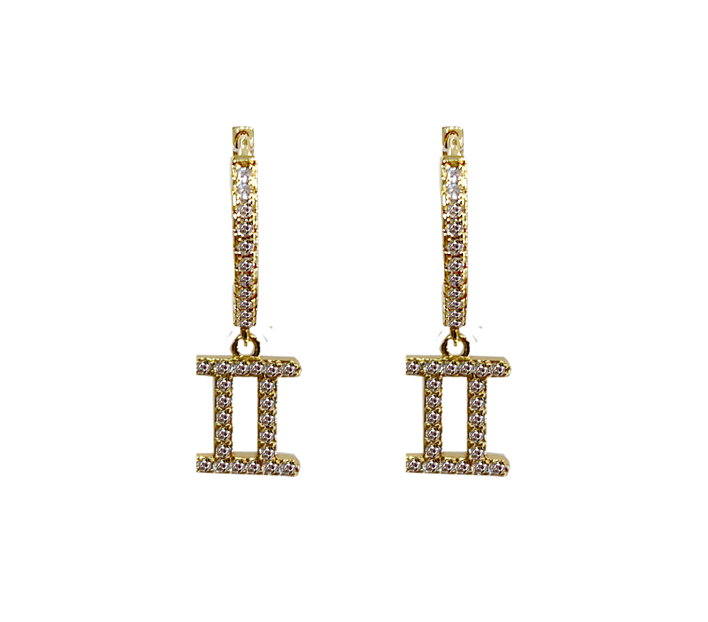 Zodiac Sparkle Micro Hoop
