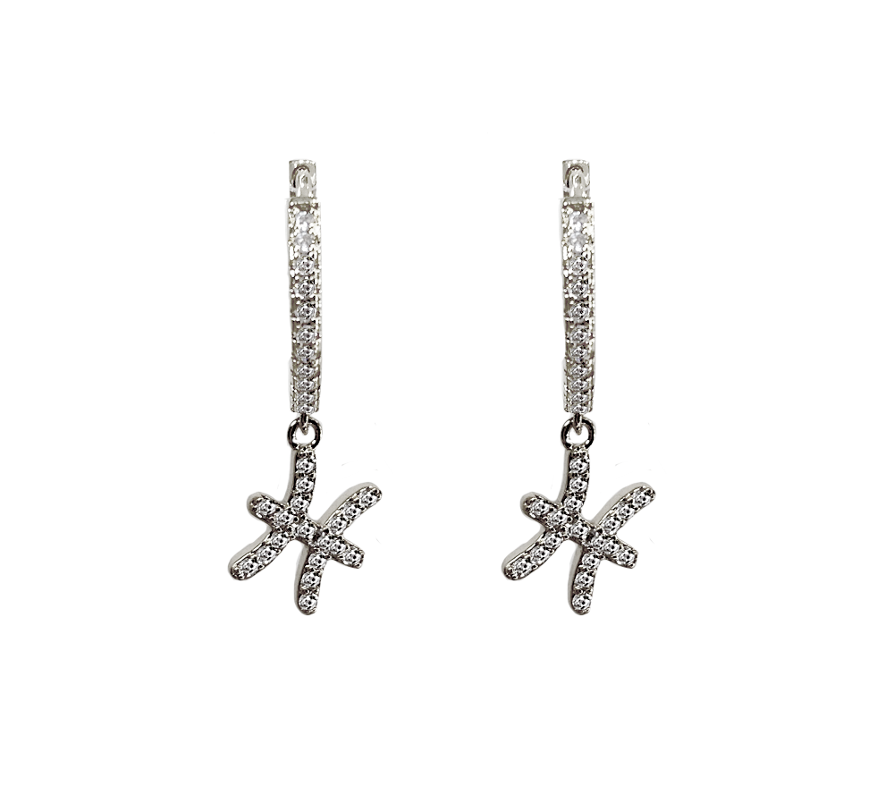 Zodiac Sparkle Micro Hoop
