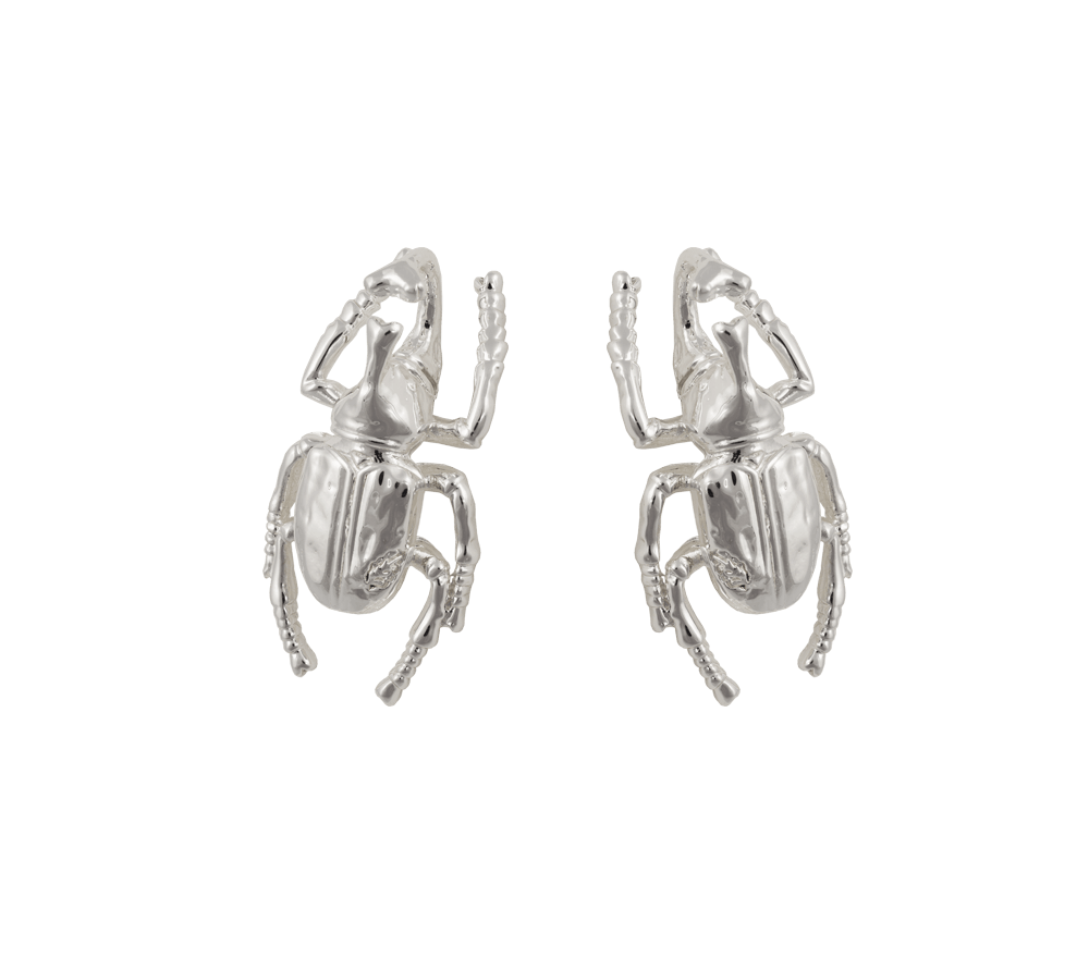 IOAKU Studs Earrings Beetle Silver