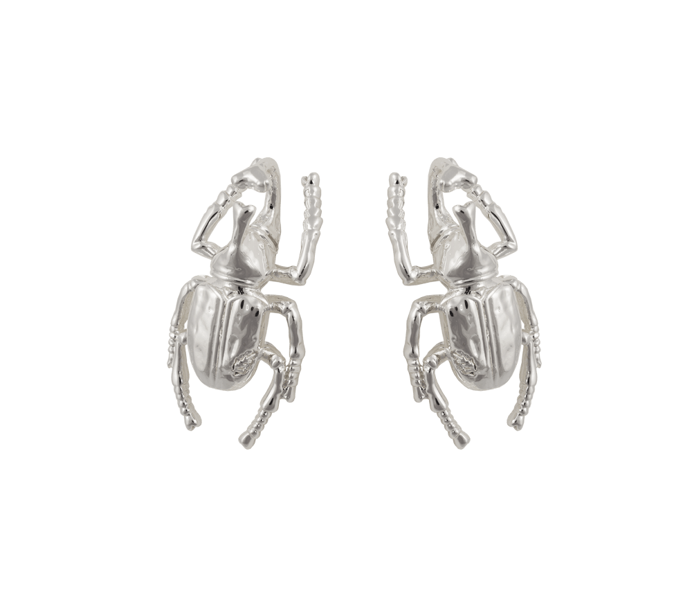IOAKU Studs Earrings Beetle Silver