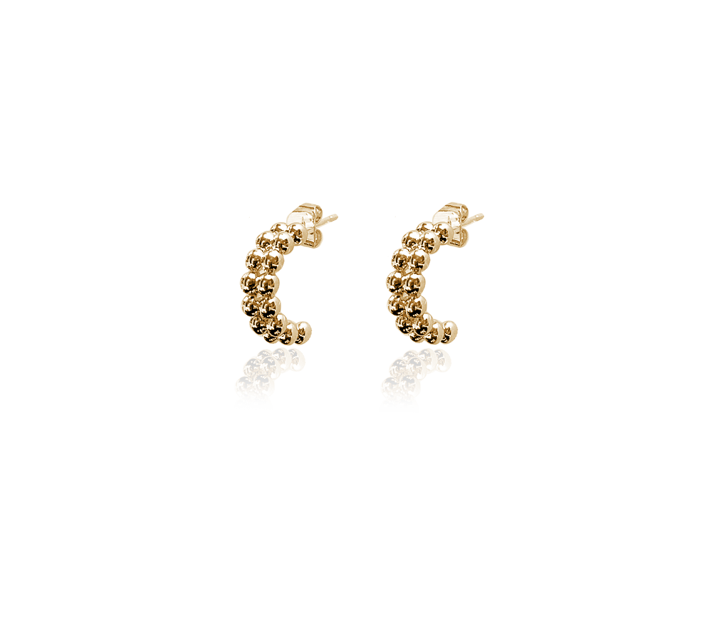 BERRY DOUBLE LOOP EARRINGS
