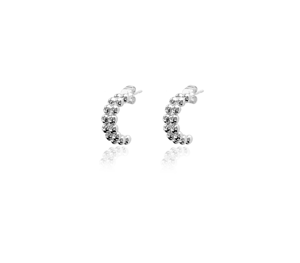 BERRY DOUBLE LOOP EARRINGS