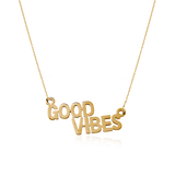 STATEMENT QUOTE MINI HALSBAND - GOOD VIBES
