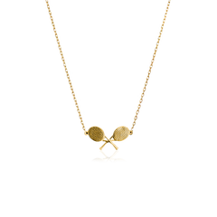DOUBLE TENNIS RACKET NECKLACE