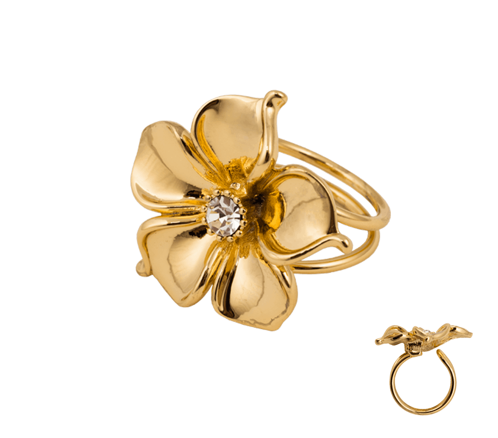 IOAKU Ring La Fleur Gold