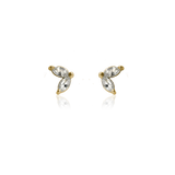 MICRO 2 WING CRYSTAL STUD EARRINGS