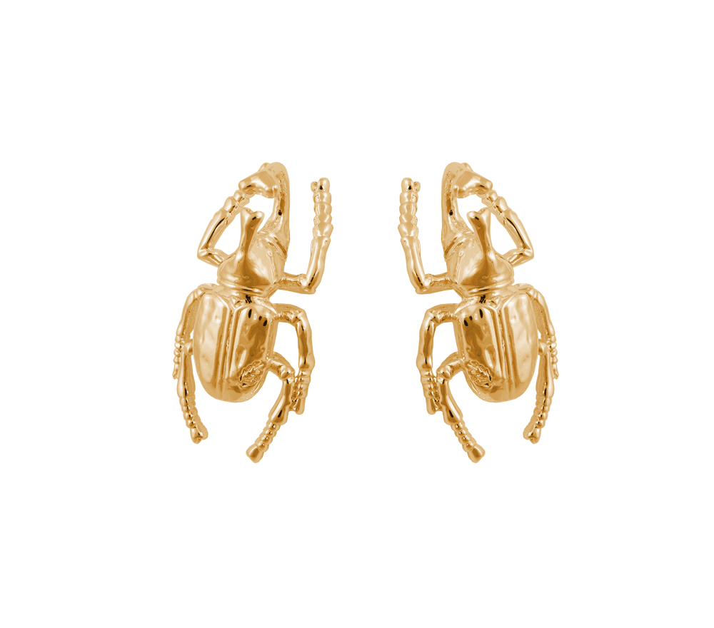 IOAKU Studs Earrings Beetle Gold