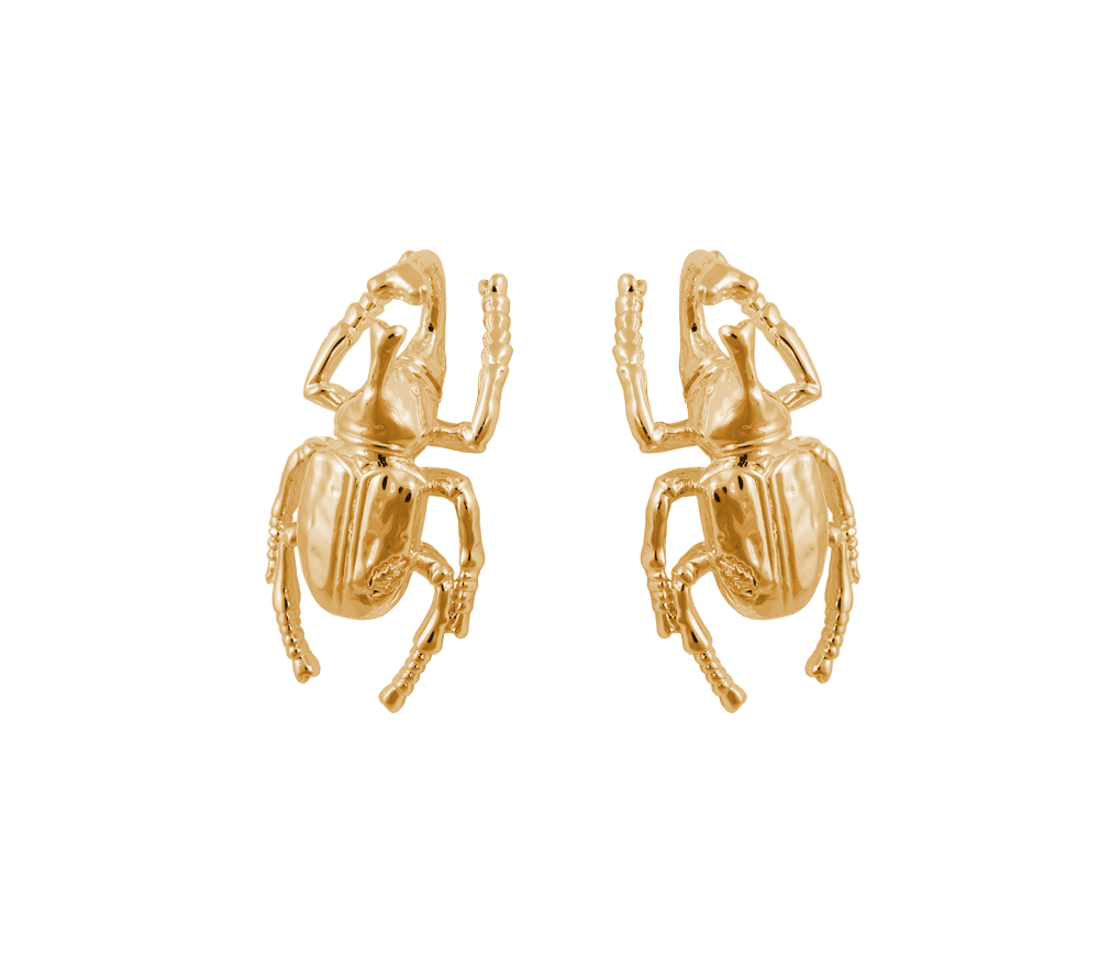 IOAKU Studs Earrings Beetle Gold