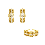 BAROQUE LACE Loop Örhängen + Ring