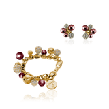 BERRY PEARL SPARKLE COMBO Set - Vinröd