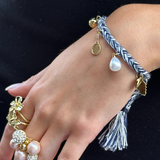BRAIDED TENNIS CHARM Armband