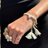 BRAIDED TENNIS CHARM Armband