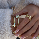 BERRY CRYSTAL LUXE CUFF Armband