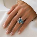 ELECKTRA SPARKLE MULTI RING - Blå