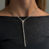 ELEGANT CRYSTAL HALSBAND Guld 40+6 cm