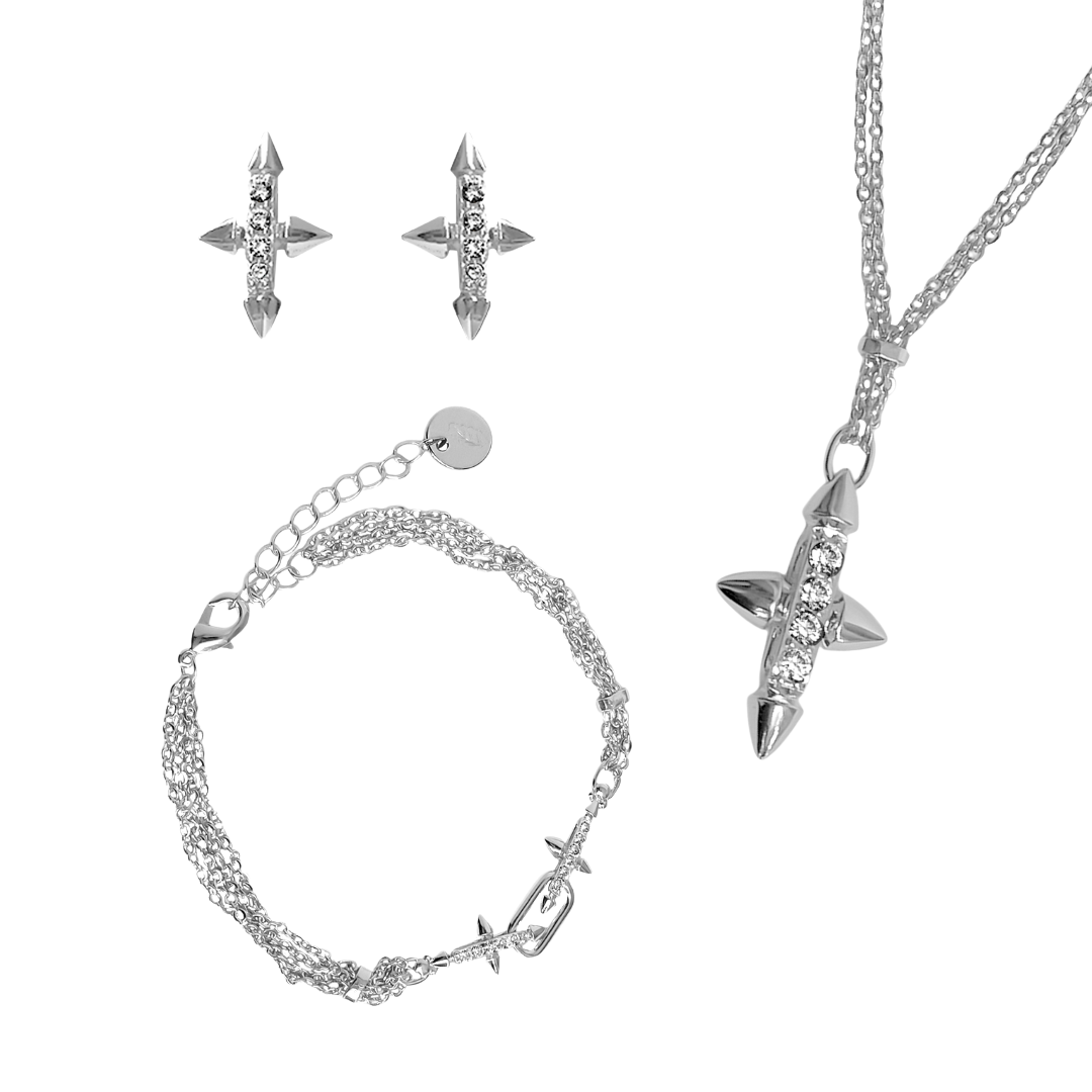 ETERNAL FAITH Set with stud örhängen