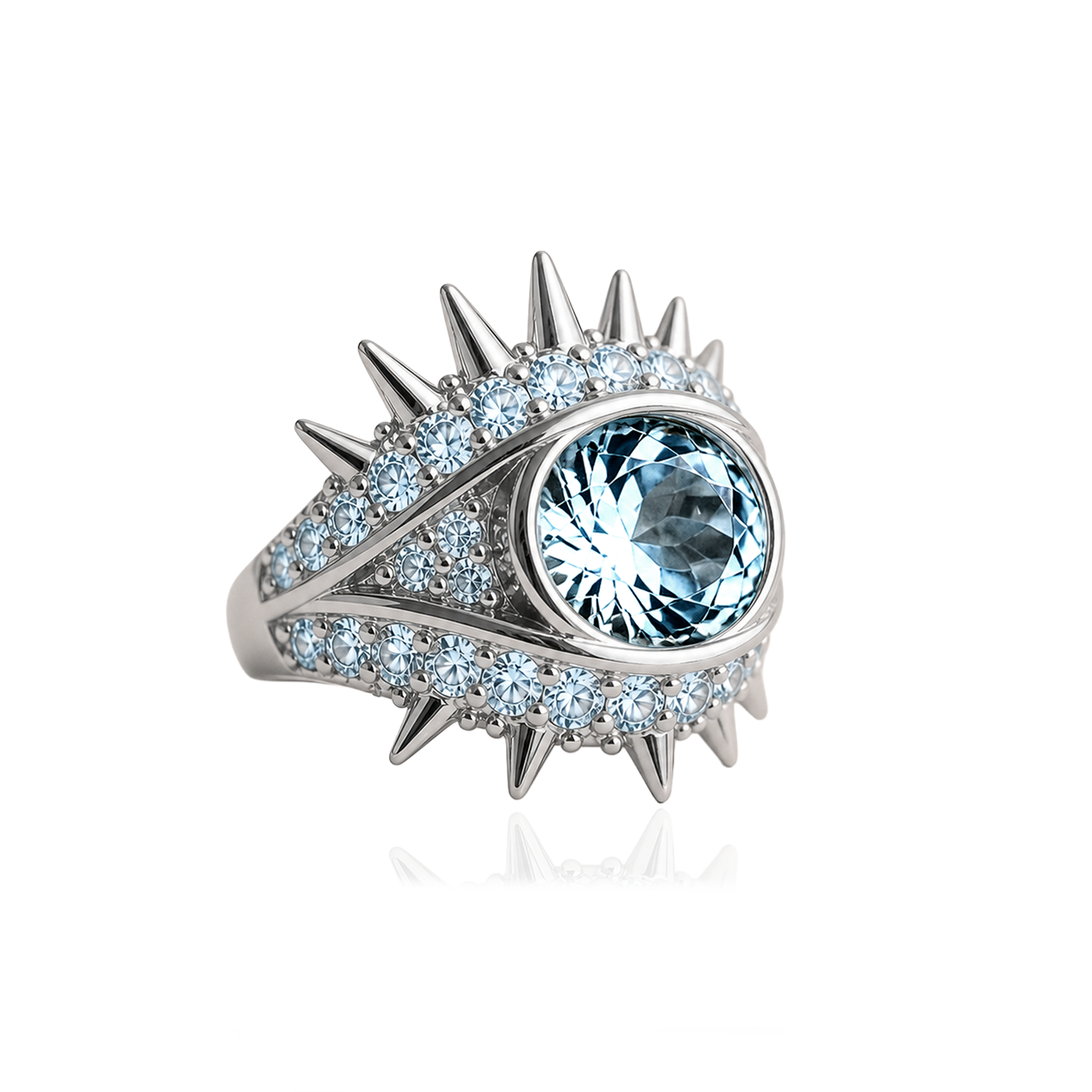 ELECKTRA SPARKLE EYE RING - Blå