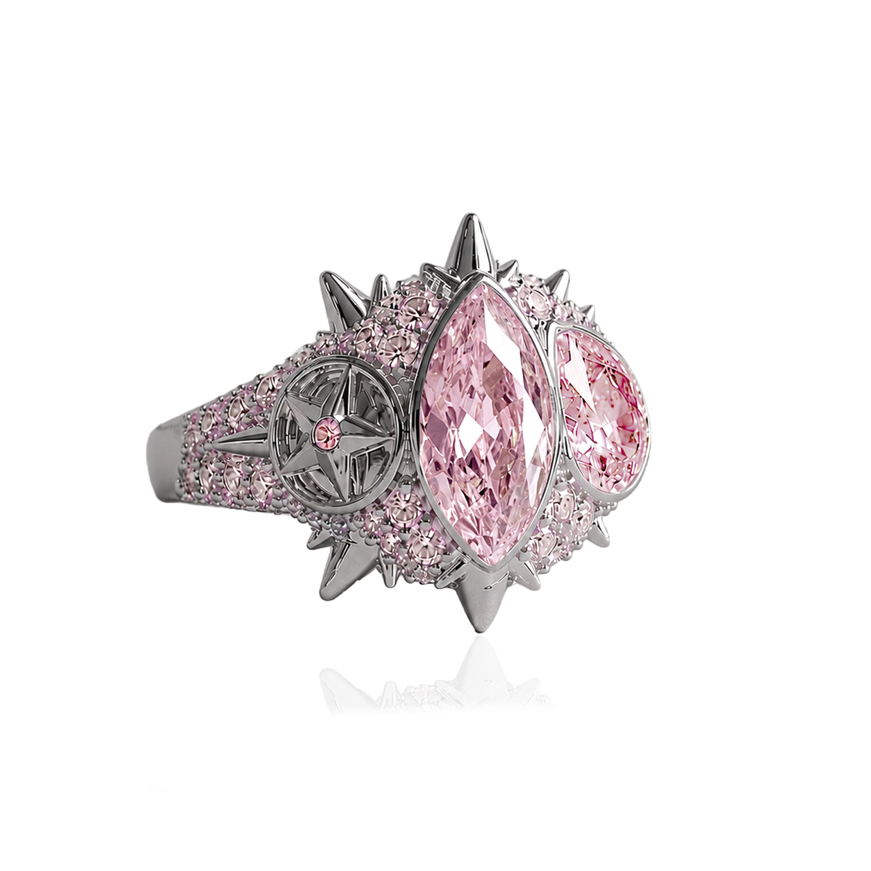 ELECKTRA SPARKLE MULTI RING - Rosa