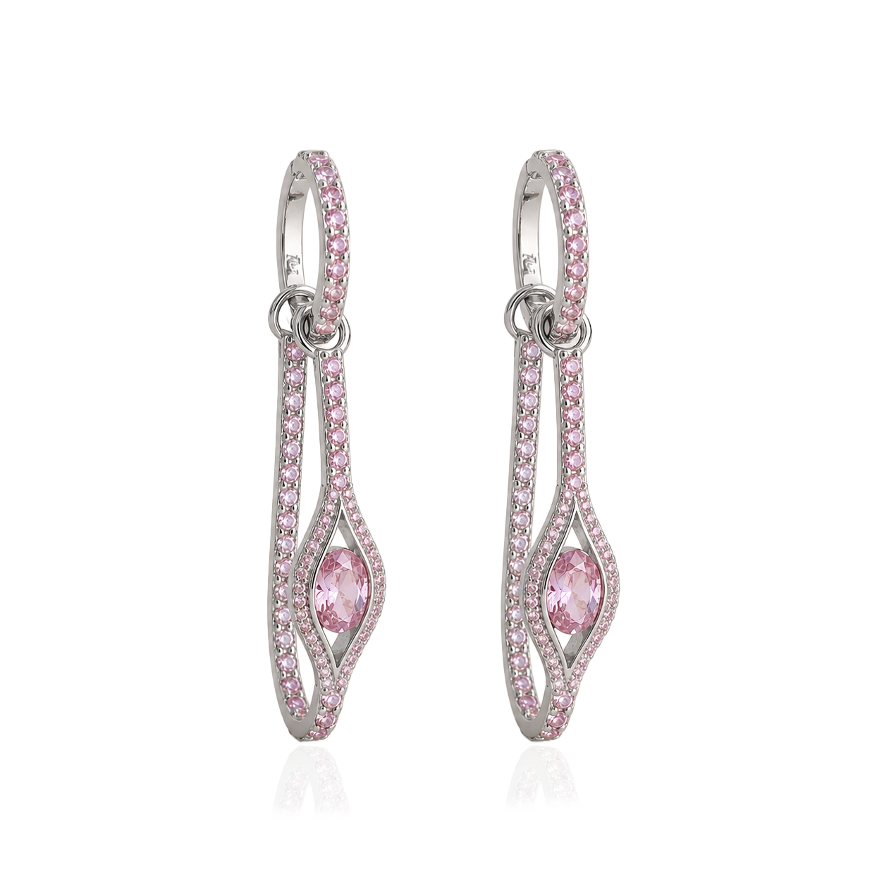 ELECKTRA SPARKLE EYE HOOP Örhängen - Rosa