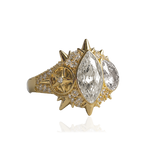 ELECKTRA SPARKLE MULTI RING - Vit