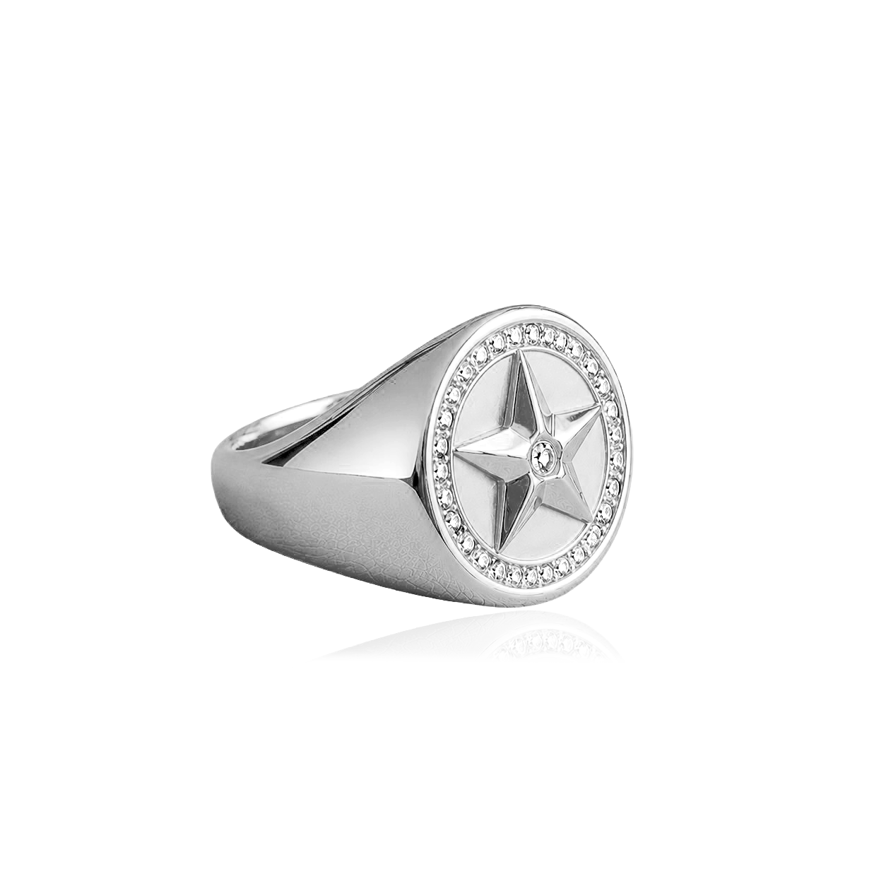 ELECKTRA SIGNET STAR RING