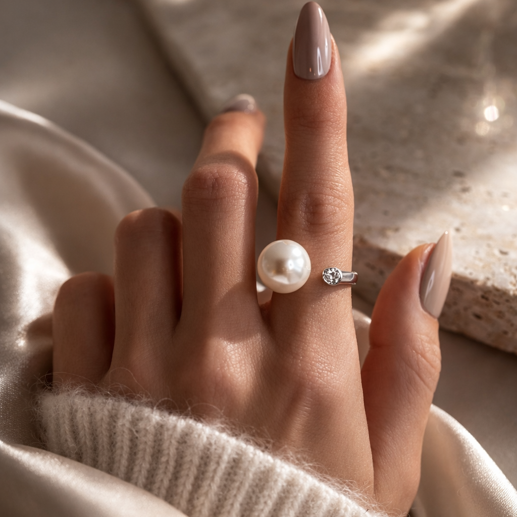LINEAR PEARL LUXE RING