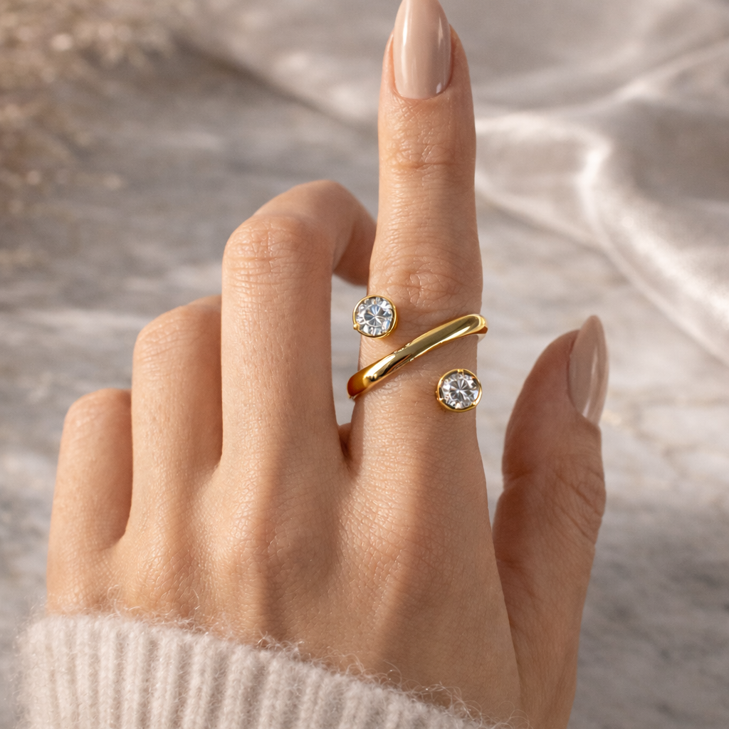 LINEAR CRYSTAL LUXE RING