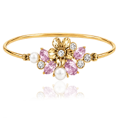 LA FLEUR GARDEN CUFF Armband Mjuk Rosa