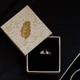 SAPWOOD BOXY RING Silver/Brun