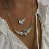 MINI HEART WING NECKLACE
