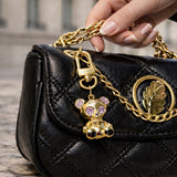 BEAR SKELETON BAG CHARM - Rosa