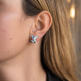 BEAR SKELETON STUDS- Blue