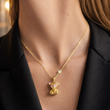 BEAR SKELETON Halsband - Rosa