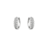 BUBBLE PAVÉ HOOP Örhängen