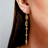 STATEMENT QUOTE EARRINGS SINGLES