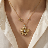 LA FLEUR Detail Pendant Halsband 41 cm (Förbeställning - Tidigast Leverans V.22)
