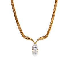 SCALA V PEAR CRYSTAL Halsband