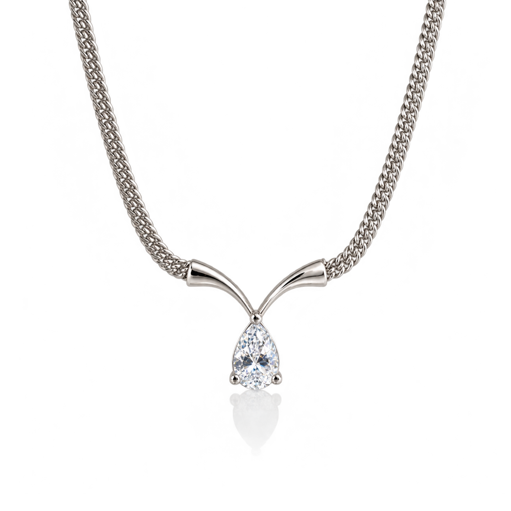 SCALA V PEAR CRYSTAL Halsband
