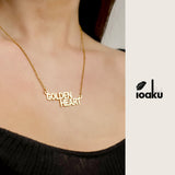STATEMENT QUOTE MINI NECKLACE - GOLDEN HEART