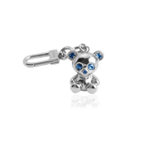 BEAR SKELETON BAG CHARM - Blå