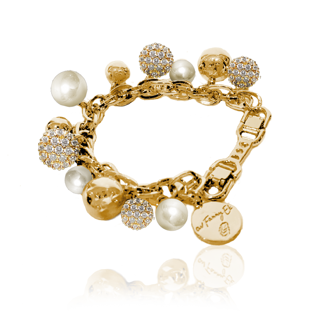 BERRY PEARL SPARKLE ARMBAND - Vit (Förbeställning - Tidigast leverans v. 46)