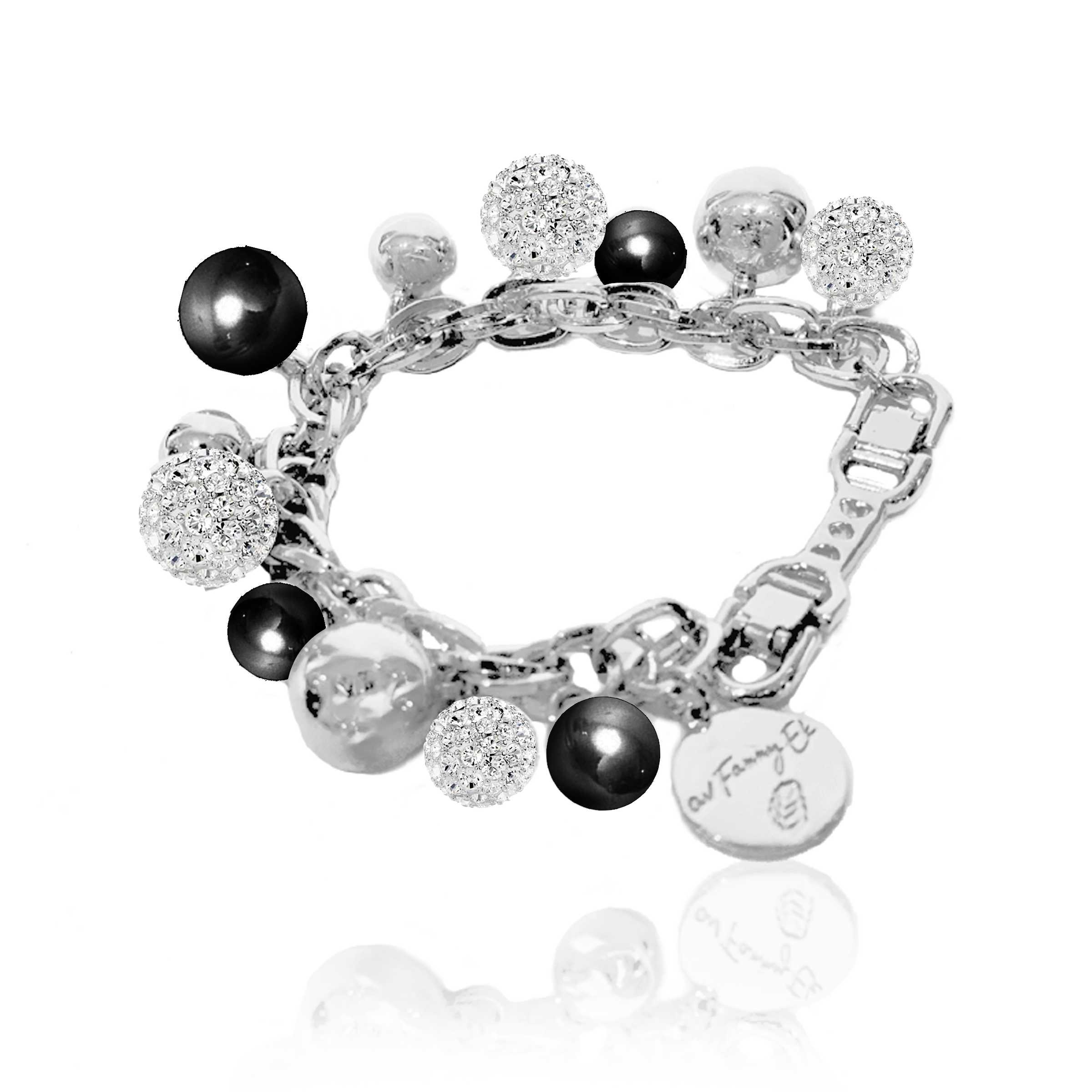 BERRY PEARL SPARKLE Armband - Svart (Förbeställning - Tidigast lev. Vecka 38)
