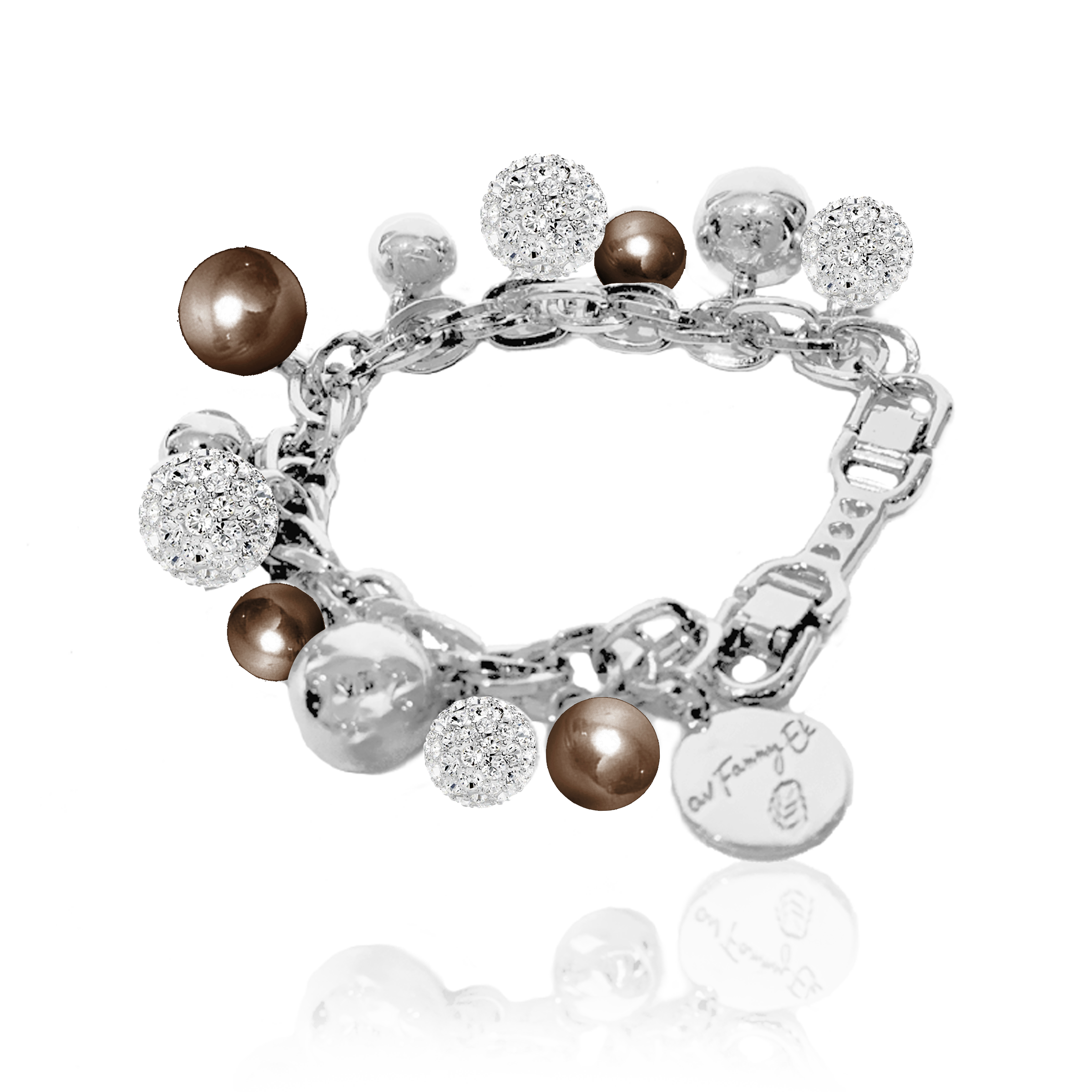 BERRY PEARL SPARKLE Armband - Brun (Förbeställning - Tidigast lev. Vecka 38)