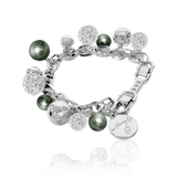 BERRY PEARL SPARKLE Armband - Skogsgrön (Förbeställning - Tidigast lev. Vecka 38)