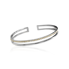 PLAIN CRYSTAL TWIN CUFF Armband - Brun