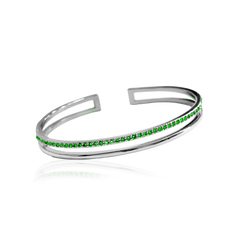 PLAIN CRYSTAL TWIN CUFF Armband - Grön
